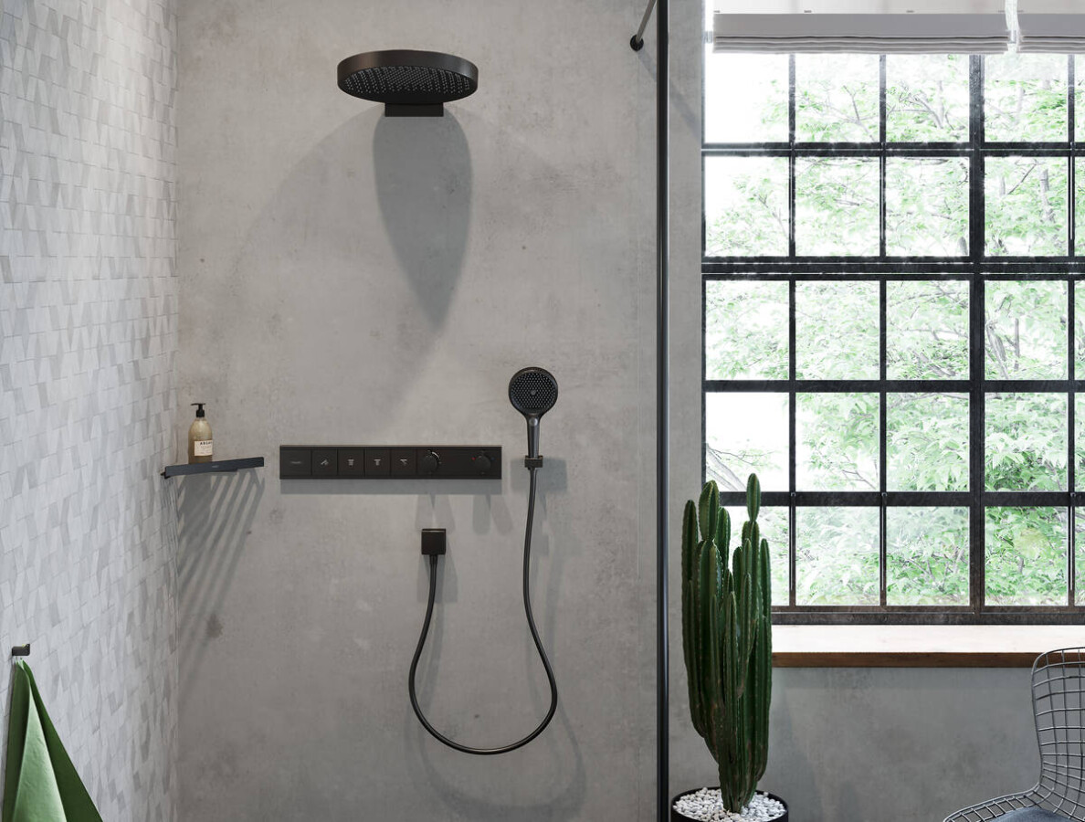 Hansgrohe Rainfinity Ручной душ 130 3jet хром-черный матовый 26864340