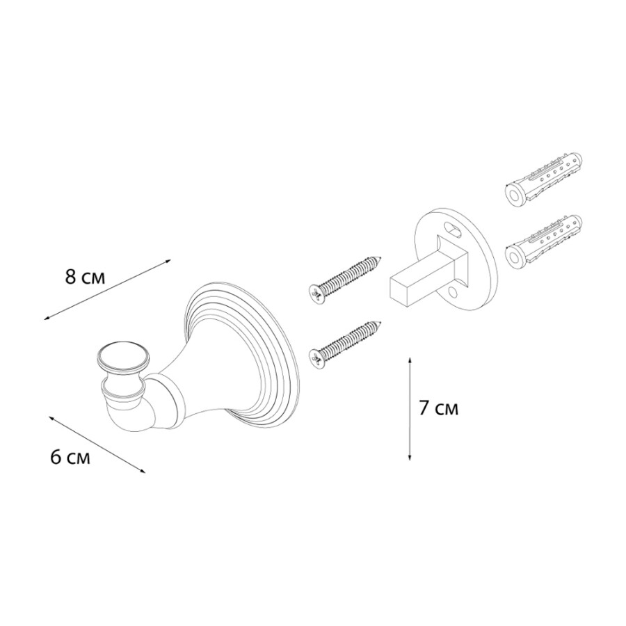 Fixsen крючок одинарный FX-71605B