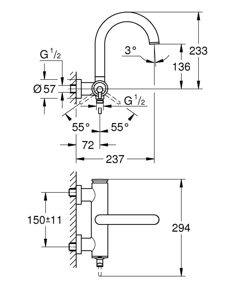 Grohe Atrio New 32652DC3 смеситель для ванны суперсталь
