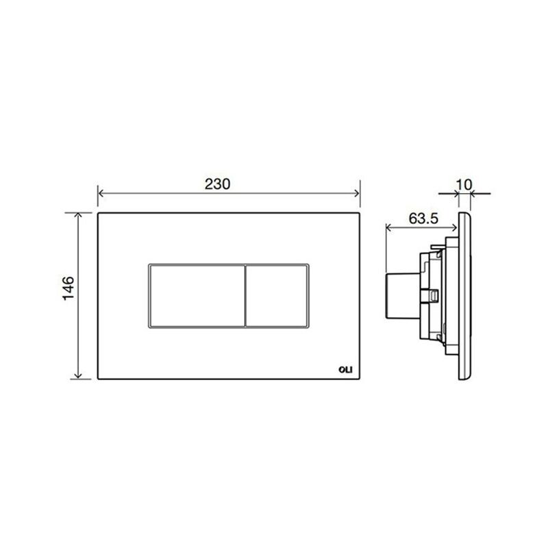 Инсталляция OLI 120 ECO Sanitarblock pneumatic + панель слива Karisma, хром 879235pKA00