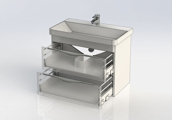 Aquanet Орлеан 80 тумба с умывальником подвесная цвет белый