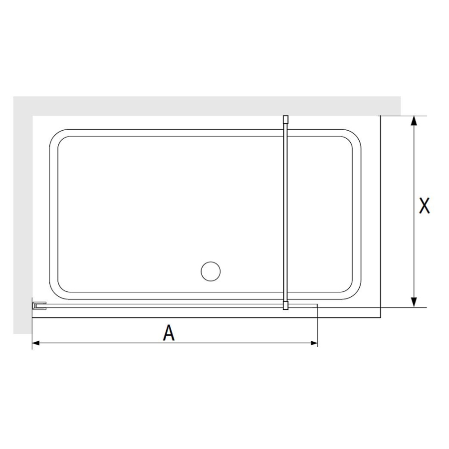 RGW WA-12G душевая перегородка 90 см 32101290-16