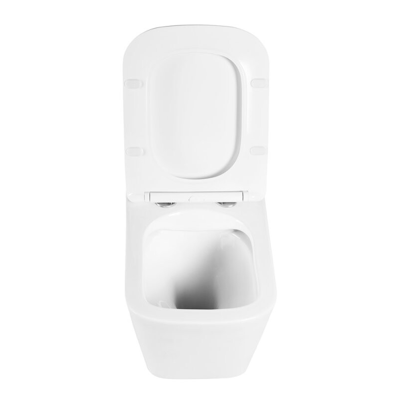 BelBagno Due унитаз подвесной безободковый с сиденьем белый BB3103CHR/SC