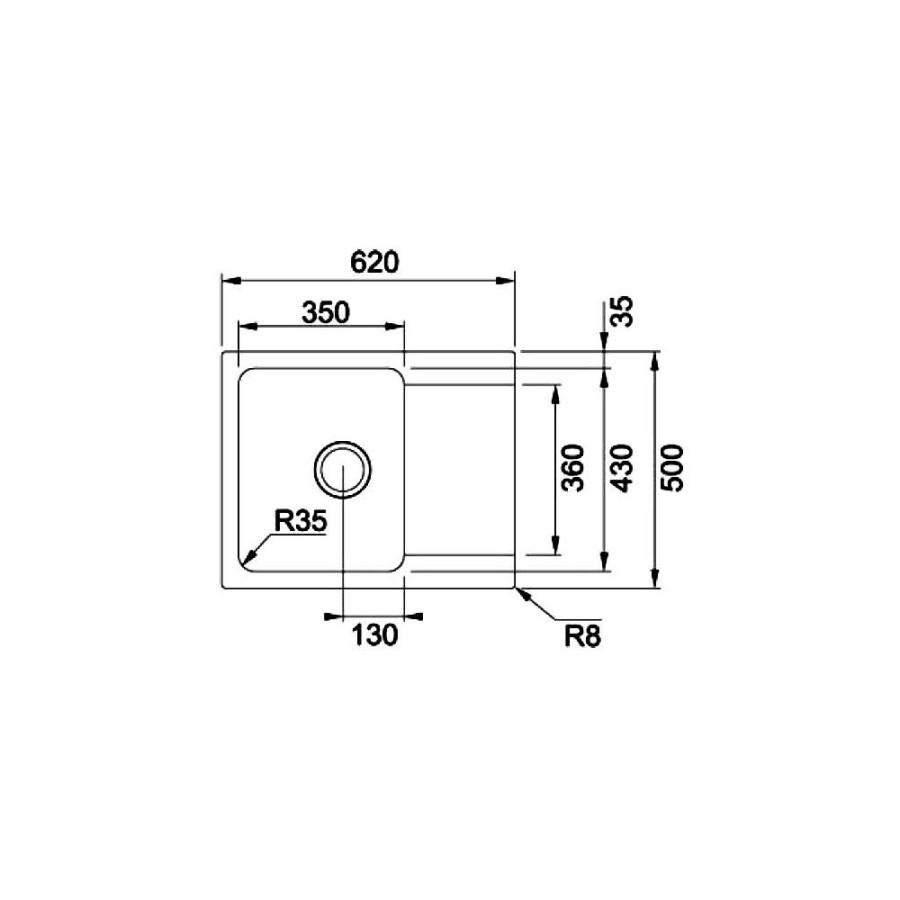 Franke OID 611-62 кухонная мойка тectonite оникс 62 х 50 см