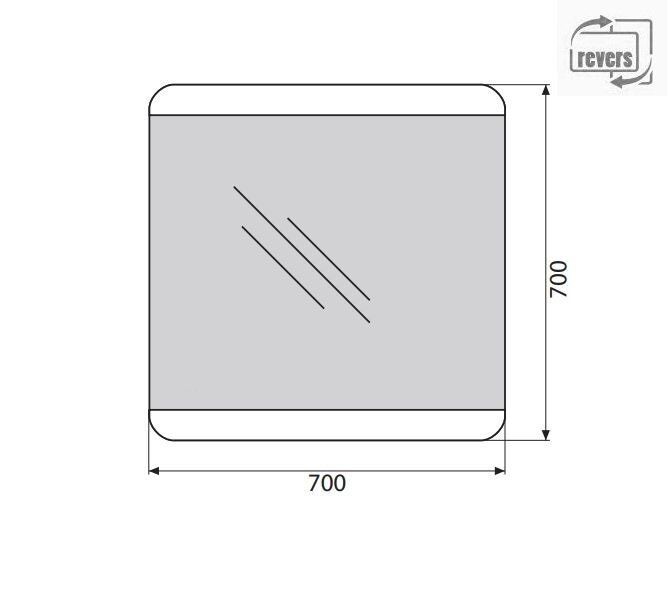 Зеркальное полотно BelBagno 70*70 SPC-CEZ-700-700-LED-BTN