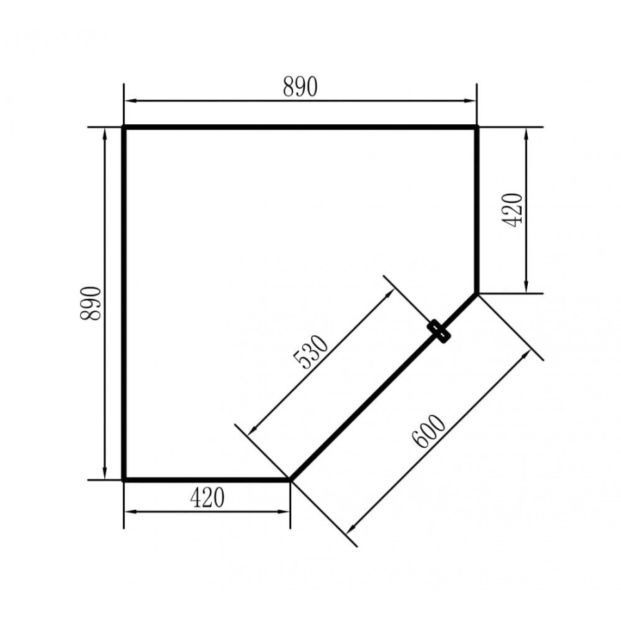 Berges Wasserhaus Solo T Black 061106 душевое ограждение 90*90*190