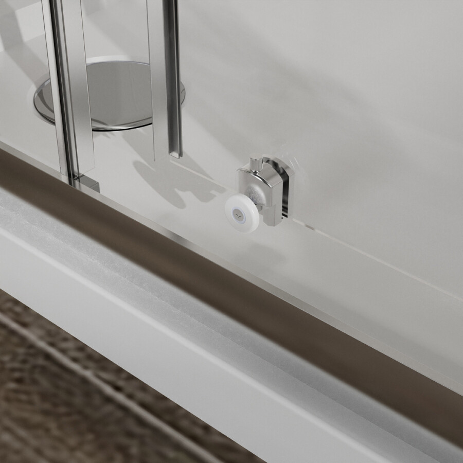 Душевое ограждение Azario Paris 900х900х1950 стекло "Шиншилла" 5 мм, профиль графит матовый AZ-R06-90-MGR-CHC