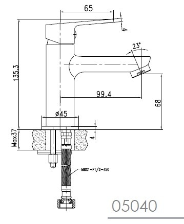Imprese Laska 05040 смеситель для раковины 35 мм