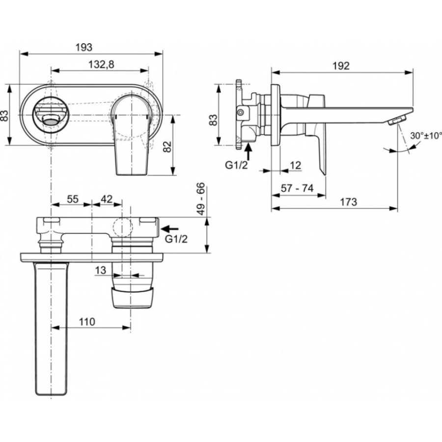 Ideal Standard Tesi смеситель для раковины A6578AA