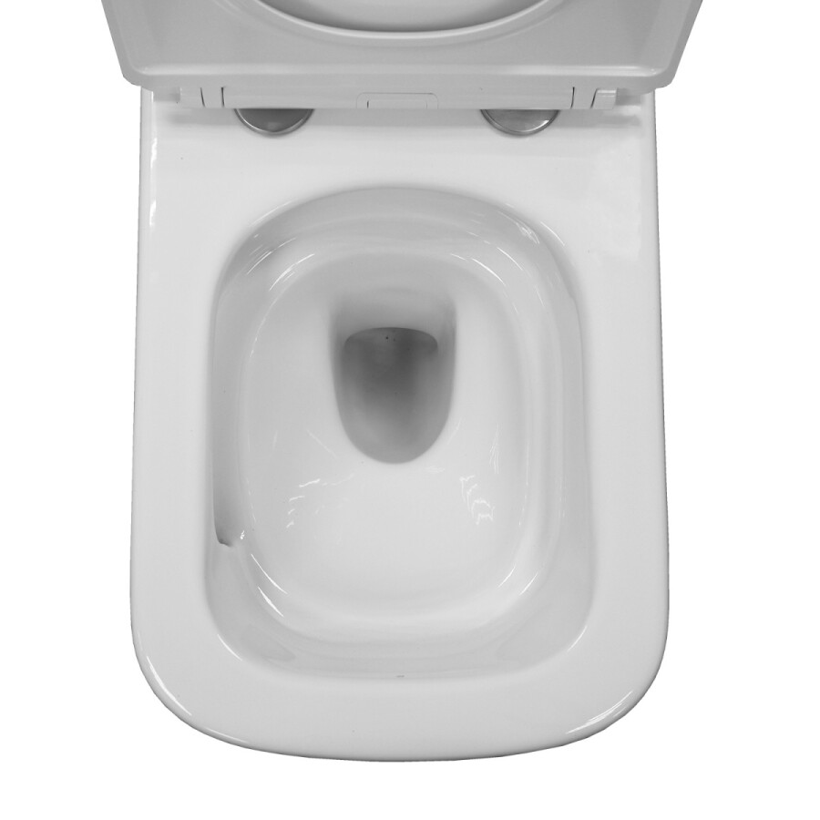 Унитаз подвесной Azario Armonia с системой смыва Tornado, безободковый с сиденьем микролифт 490*340*360 AZ-2403