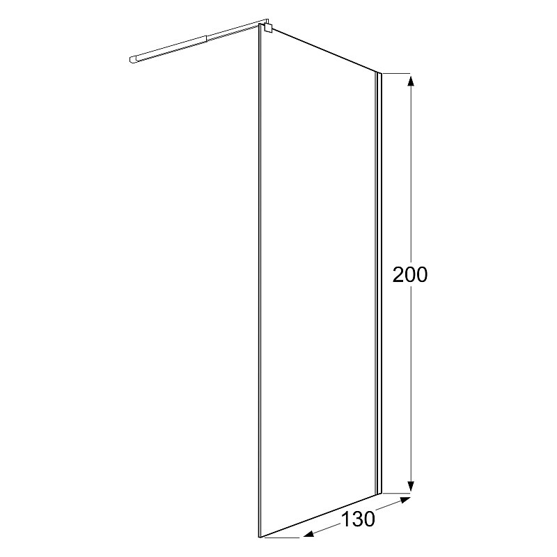 Душевая перегородка Loranto Walk-in CS-Z02S-130 профиль сатин