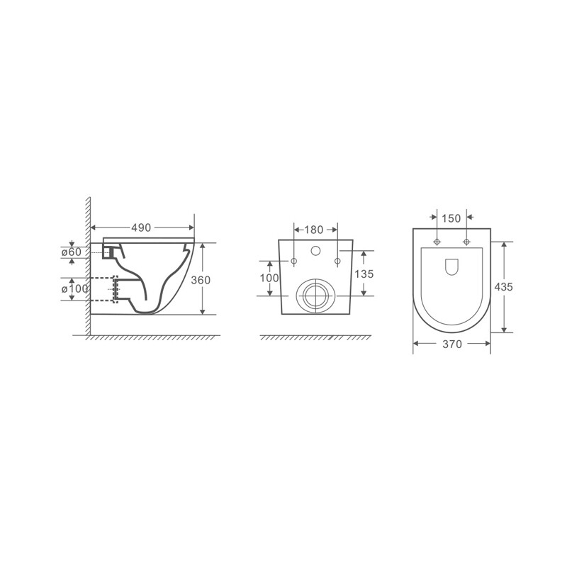 Azario Grado унитаз безободковый с сиденьем микролифт AZ-0046-N