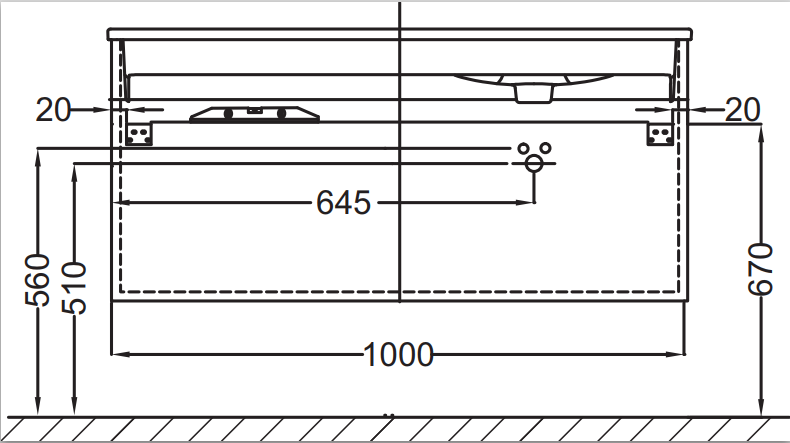 Jacob Delafon Vox 100 тумба EB2025-RA-E16 под раковину EXAC112-Z-00 подвесная