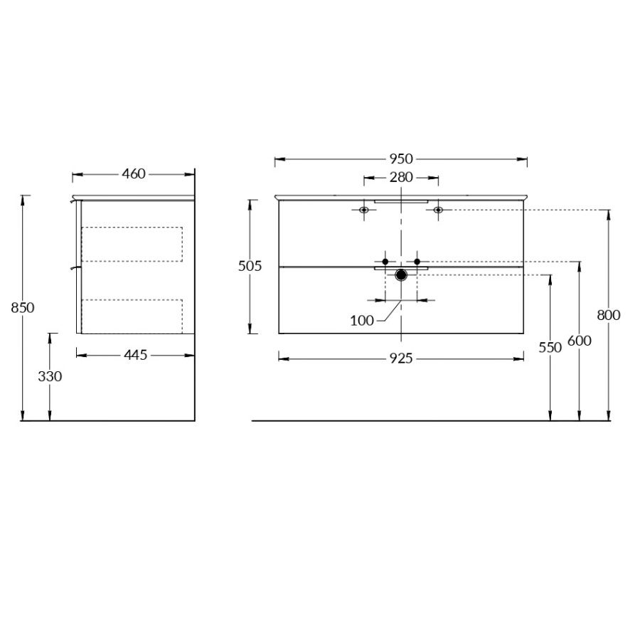 Kerama Marazzi Piano Forte тумба 95 белая PI.F.95WHT