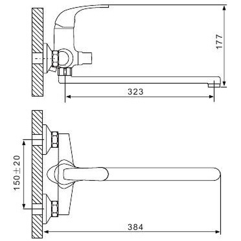 Смеситель для ванны Gappo Hanm G2235