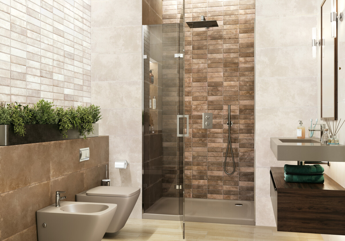 New Trend Эльбрус Брик темно-серый / Elbrus Brick Graphite Керамическая плитка настенная 300 x 600 x 9 WT36ELR17