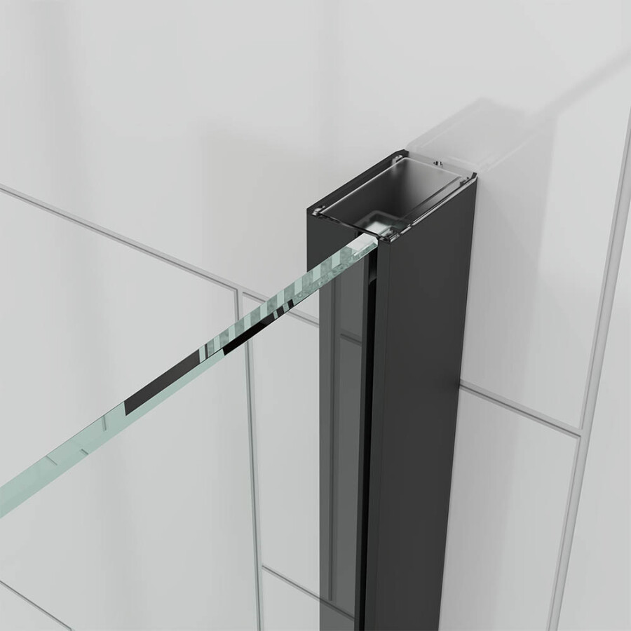 Душевой угол Veconi Ottimo P20 GR-SP (100×100×190) распашная, профиль брашированный графит, стекло прозрачное OP20GR-SP-100100-01-C9