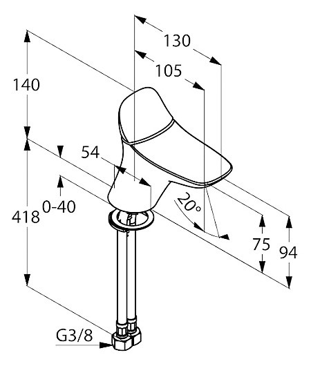 Kludi Ambienta смеситель для раковины 530280575