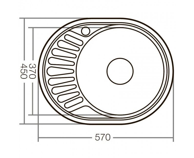 Мойка из нержавеющей стали врезная 57х45 см Zerix Z5745-08-180E ZX3002
