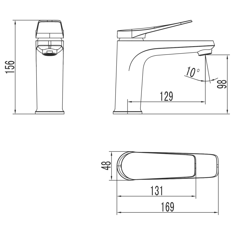 Lemark Bronx смеситель для раковины LM3706GM