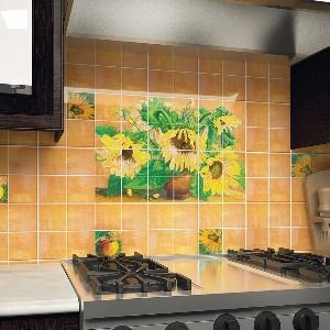 Нефрит Акварель орешки 20х20см декор настенный кремовый