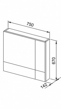 Зеркало-шкаф Aquanet Верона 75*67 00175385