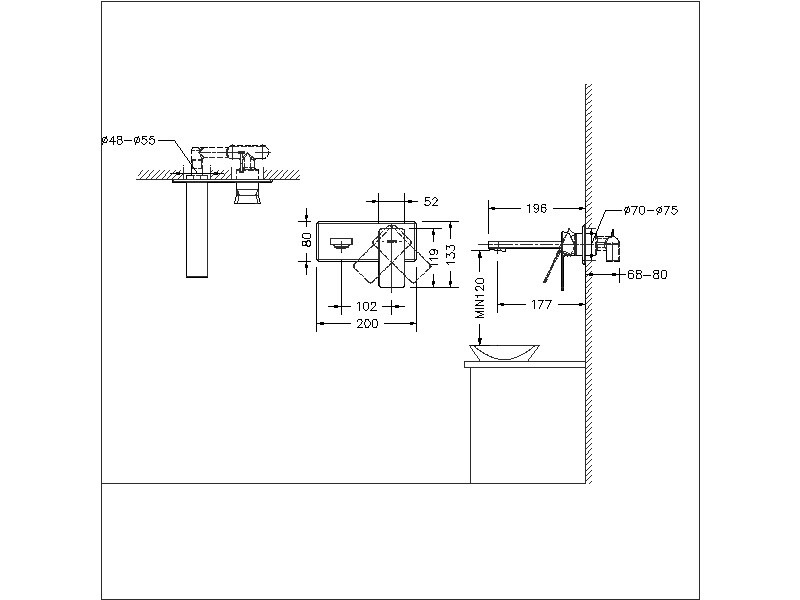 Bravat Phillis P69183C-ENG смеситель скрытого монтажа хром
