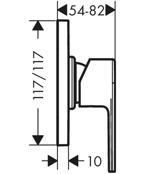 Hansgrohe 71658670S Set HG Vernis Shape смеситель для душа скрытого монтажа (71658670+13620180), матовый черный