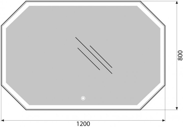 Зеркальное полотно BelBagno 120*80 SPC-OTT-1200-800-LED-TCH