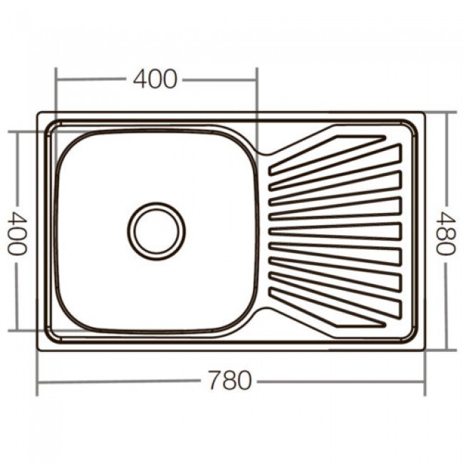 Мойка из нержавеющей стали врезная 78х48 см Zerix Z7848-08-180MD micro decor ZM0550