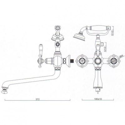 Gerhans Thames смеситель для ванны K13102