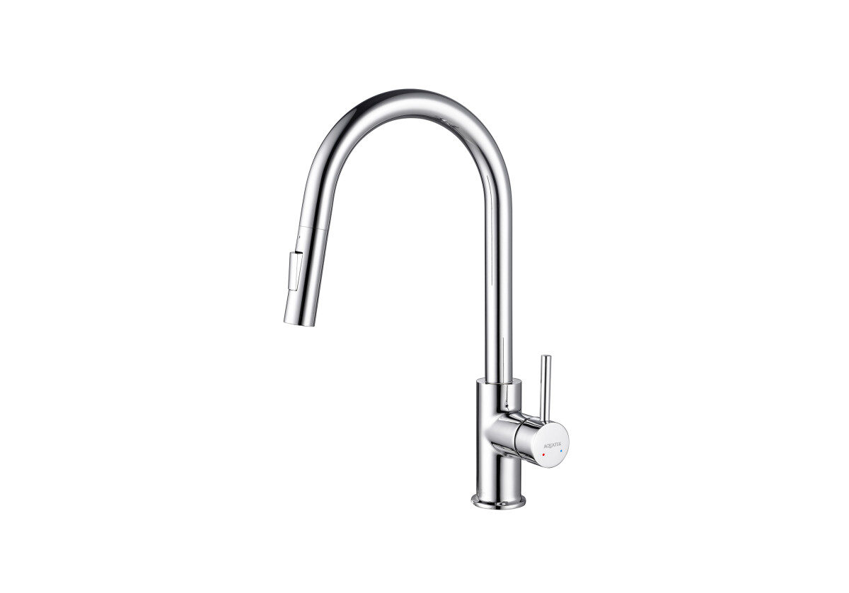 Aquatek Европа Смеситель для кухни 2 jet с вытяжным изливом AQ1384CR