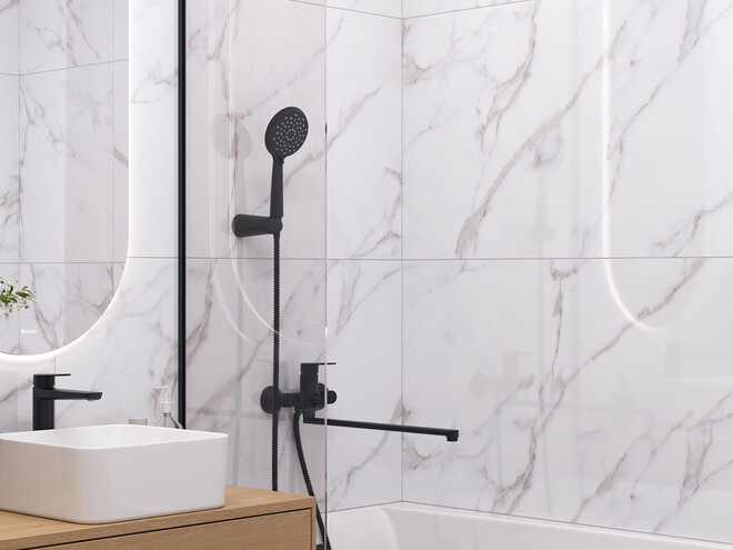 Керамогранит Cersanit Neve полированный белый ректификат 60x120 A17419