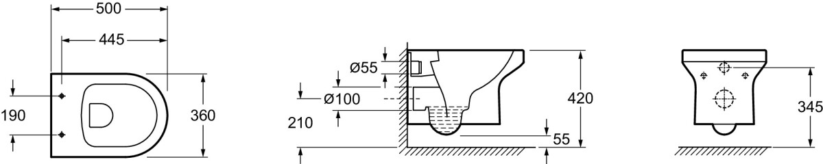 Jacob Delafon ELITE EDX114RU-00 унитаз подвесной с крышкой
