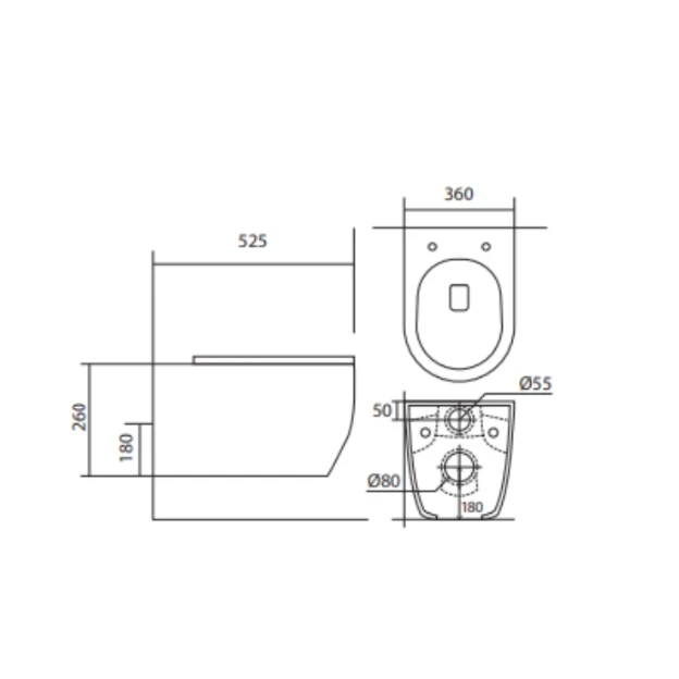 Комплект Set AQUATEK ЕВРОПА New унитаз AQ1106L-00 + инсталляция INS-0000012 + крышка