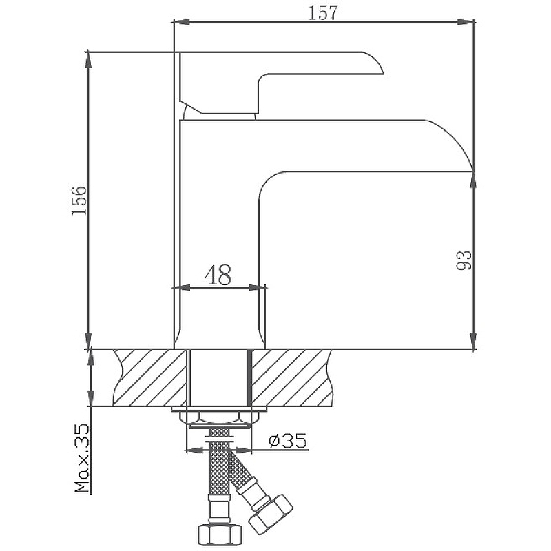Haiba HB10805-8 смеситель для раковины 35 мм