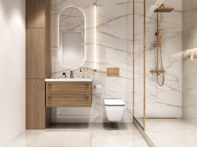 Керамогранит Cersanit Futura тонкий Gold Venice полированный белый ректификат 60x120 A17121