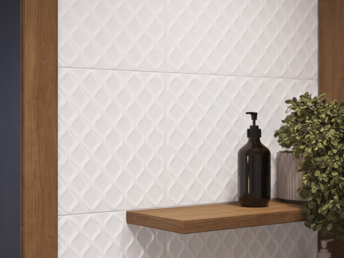 Плитка Cersanit Deco белый рельеф 29,8x59,8 DEL052