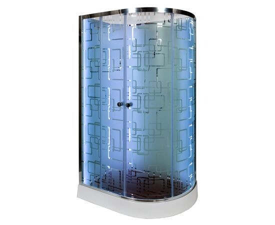 Deto душевая кабина 120х80 EM1512LNLED с подсветкой без крыши левая