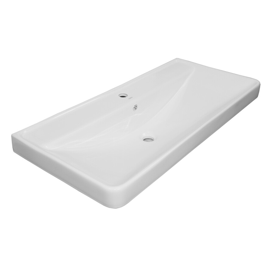 Комплект Тумба Azario Ника 100 Н 1000х475х860 напольная, с раковиной Monte 100, белый CS00089955