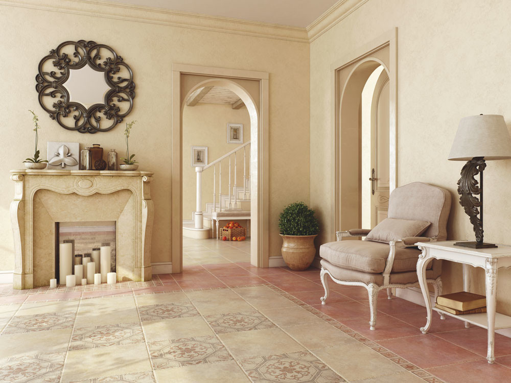 Grasaro Old Stone G-180s d01 панно декор напольный 40х40 см бежевый структурный