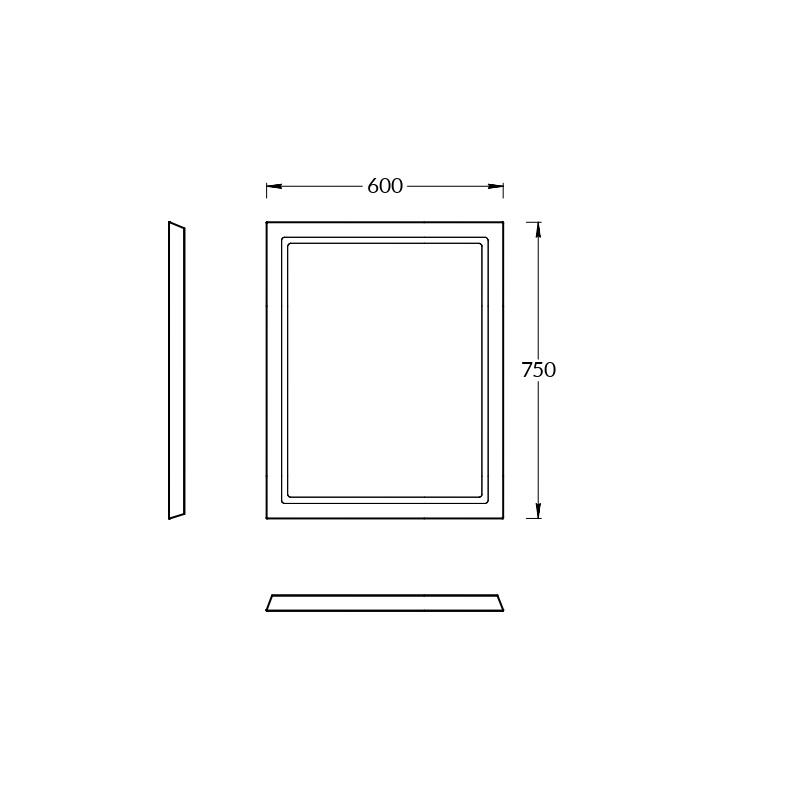 Kerama Marazzi Pompei зеркало 60 черное PO.mi.60BLK