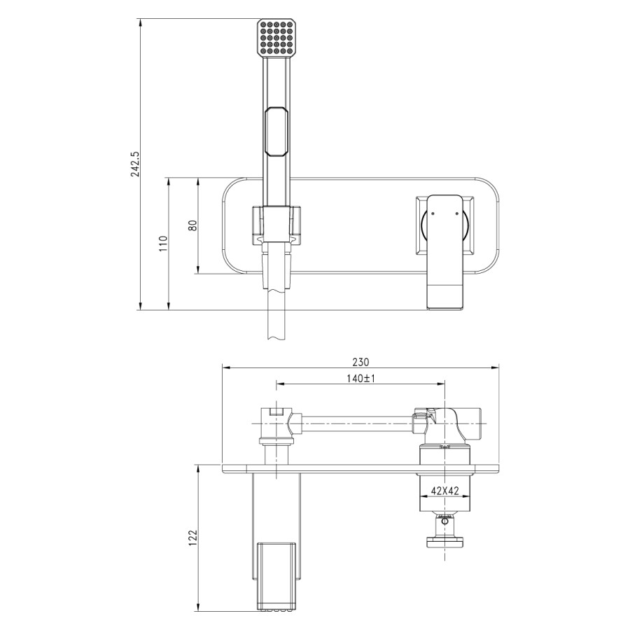 Lemark LM5819CW Контест смеситель с гигиеническим душем хром/белый