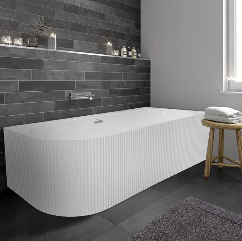 Ванна акриловая Azario Lago Blanco 1700х750х580 пристенная, правая, в комплекте с сифоном и металлической рамой AZ-6724-1CR 17075