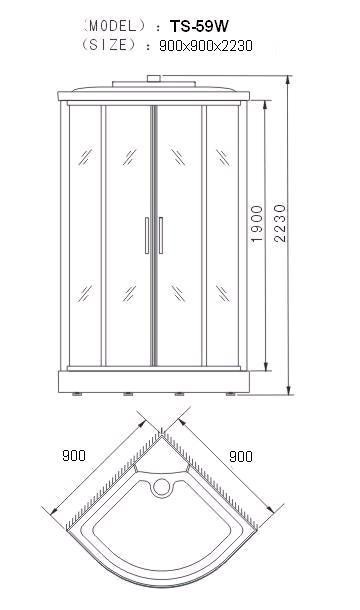 Appollo TS-59W Душевой бокс 95*95*220