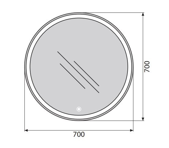 Зеркало BelBagno 70 70 см SPC-RNG-700-LED-TCH