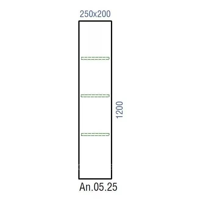 Aqwella Анкона An.05.25/VT Шкаф-пенал подвесной, коричневый