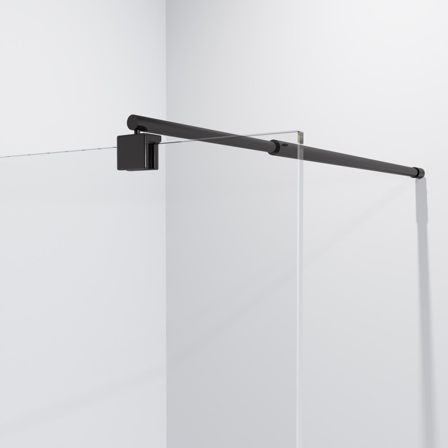 Душевая перегородка Niagara Nova NG-683-10ВLACK (100х195) черный,стекло прозрачное,1 место