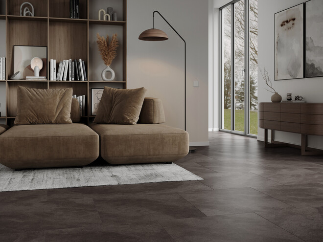 Керамогранит Cersanit Stonehouse темно-серый ректификат 59,8x59,8 A17884