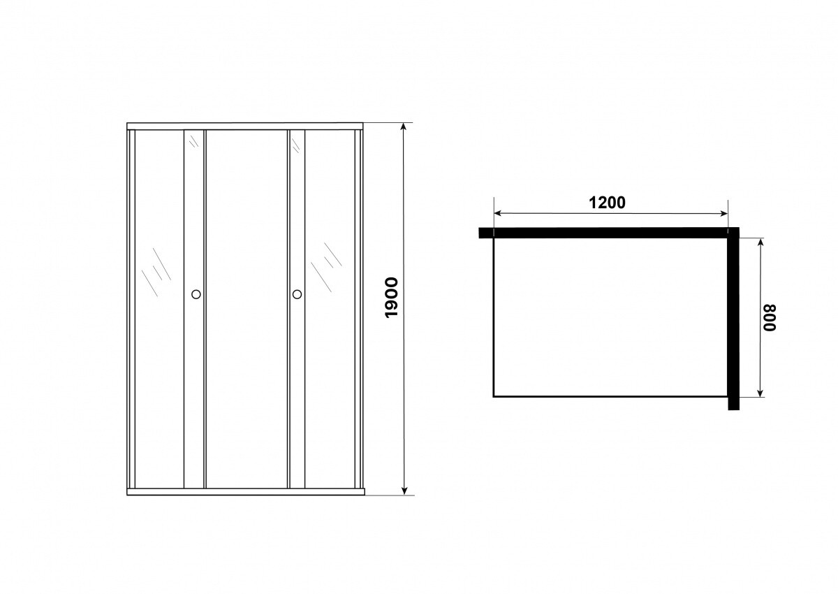 Душевой уголок 120x80 Niagara Eco NG-1012-14QT